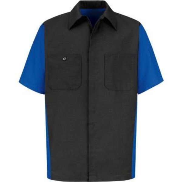 Vf Imagewear Red Kap® Men's Crew Shirt Short Sleeve 2XL Charcoal/Royal Blue SY20 SY20CRSSXXL